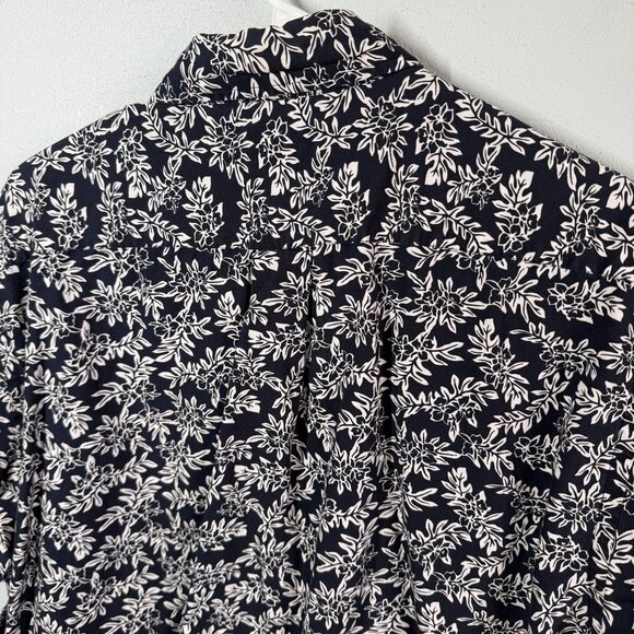 Brooks Brothers 346 Mens Hawaiian Floral Button Down Shirt Large Blue/White - Picture 5 of 9